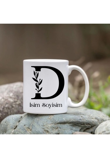 Kişiye Özel D Harfi Bardak - İsim Yazılı Bardak - İsimli Bardak