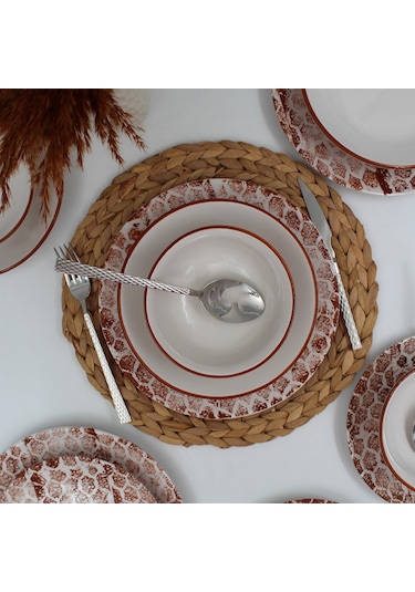 Snake 16 Parça Yemek Takımı Karamel