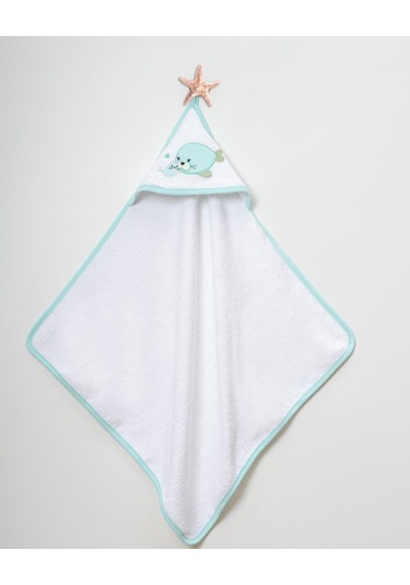 Balinalı Bornoz Takımı 1-2 Yaş Beyaz - Mint