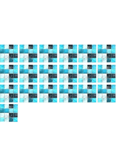 Vkemall 19 Adet/set Suya Ve Yağa Dayanıklı Otomatik Yapışkan Mozaik Duvar Stickerları - Mutfak, Banyo, Duvar Dekoru Renkli Pvc Dıy Yapistirici Mosaik