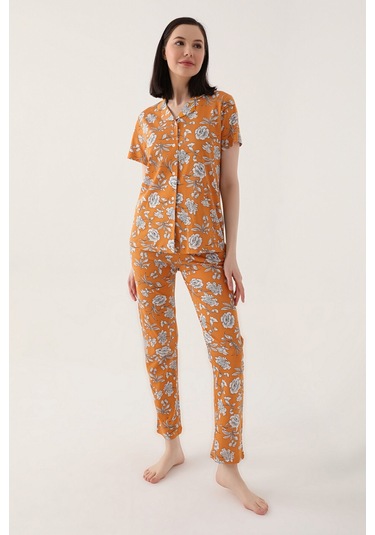 Arnetta Safran Kadın Gömlek Pijama