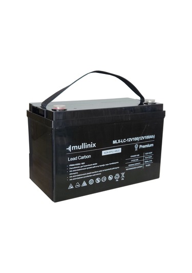 Mullinix 12v 100ah %50 Dod 2900 Derin Döngü Kurşun Karbon Akü