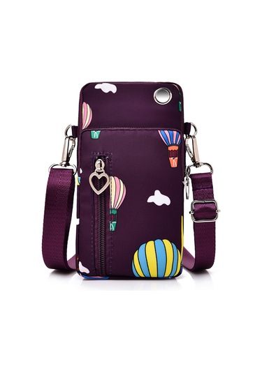 Maiyame Su Şişme Çapraz Çanta - Kulaklık Delikli, Çıkarılabilir Kayışlı, Çok Fonksiyonlu Bordo