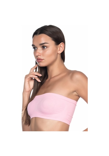 Pembe Mı Emay 4002 Soft Straplez Büstiyer Pembe