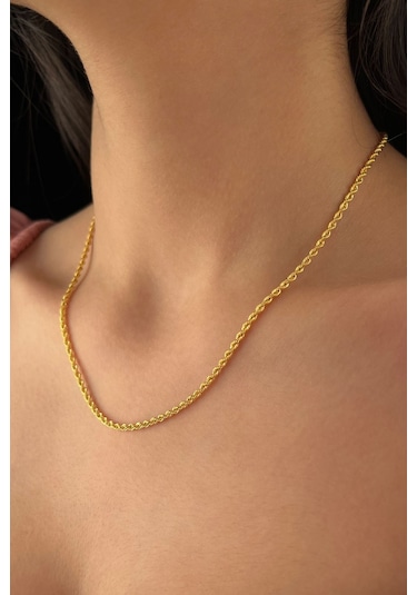 Fiyonk Kuyumculuk 14 Ayar Altın Burgu Zincir 2,20 MM 001