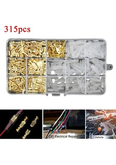 Novahub Pabuçlar Konnektörler Elektrik Kablo Terminalleri Sıkma Seti 315 Adet Kablo Küreği