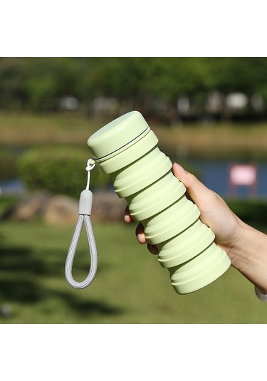 Suntek Dağcılık Kamp Seyahat Için Katlanabilir Su Şişesi Yeşil