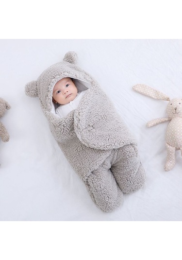 Eternal Luck Sonbahar ve Kış İçin Yenidoğan Kalınlaştırılmış Battaniye - Gri