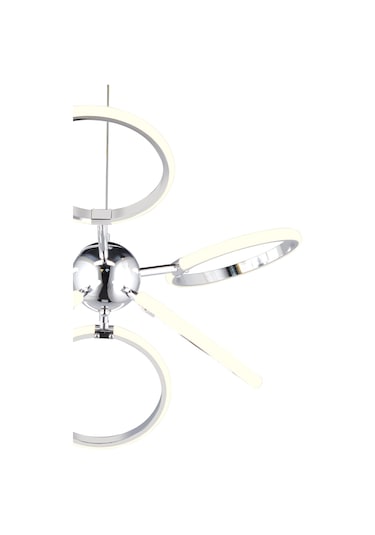 Ld 072 Model Krom 3 Renkli Salon Ve Oturma Odası İçin İdeal Alüminyum Avize, 65x70 Krom