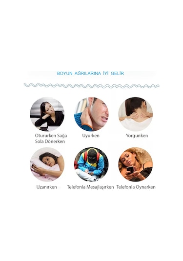 Hymark Servikal Masaj Boyun Omuz Usb Şarjlı Masaj Aleti Fizik Beyaz - Siyah