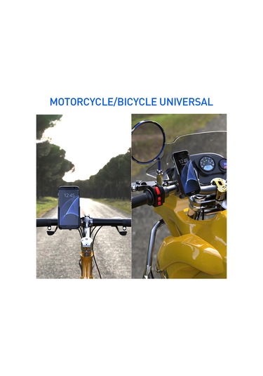 Hombey Alüminyum Moto Bisiklet Elektrikli Araç Telefon Tutucu 4-6.5 İnç Uyumlu Sabit Tutma Titreşim Azaltıcı 20-30mm Direksiyon Uyumlu Gri GÜMÜŞ