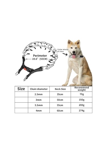 Leezsingköpek Çivili Tasma, Hızlı Çıkarılabilir Tokalı Ve Ayarlanabilir Uzunluğa Sahip Köpek Çimdik Eğitim Tasması-16