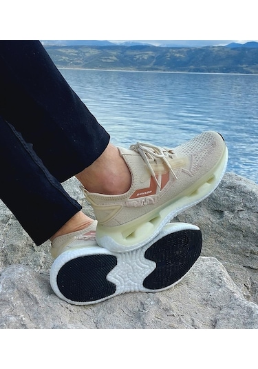 Dunlop 2357 Bej Air Yumuşak Taban Erkek Spor Ayakkabı AYKSAYAK-000519