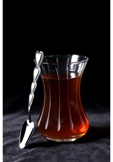 Elite Çay Kaşığı Kalp Model 6'Lı Paket Metal