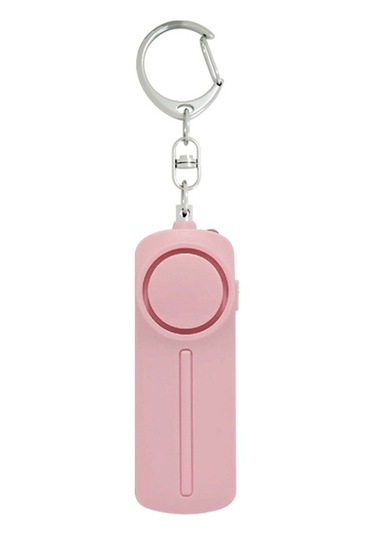Sones Af-9400 130db Kişisel Alarm Çekme Halkası Kadın Kendini Savunma Anahtarlık Alarmı Pembe