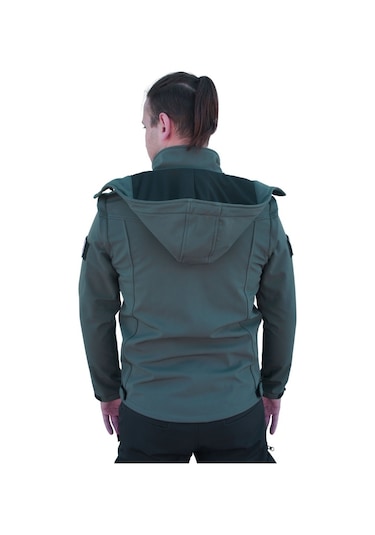 Uniprom Taktikal Softshell Mont Kollar Ve Kapşon Çıkabilir Erkek-Haki