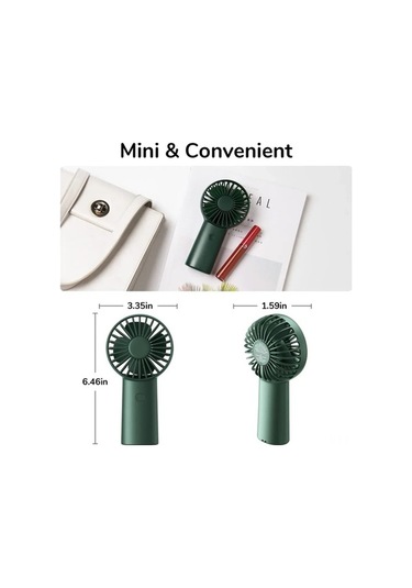Ebitda Taşınabilir 4000mah El Fanı - Yeşil, 16 Saat Soğutma, Mini Usb Şarjlı