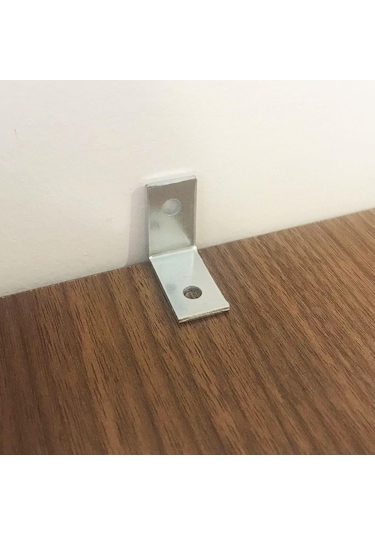 12 Adet Mobilya Eşya Dolap Duvar Sabitleyici Köşe Bağlantı L Demir Gönye Deprem Güvenliği 25x25x15mm
