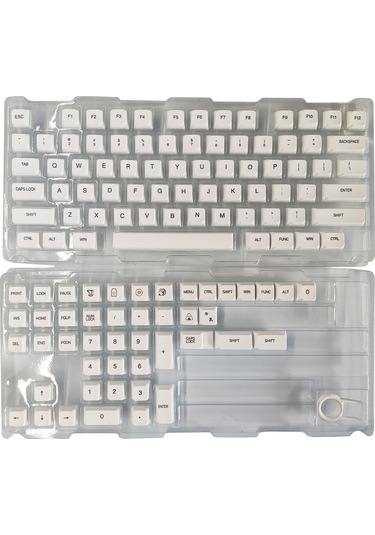 Reedark Beyaz Japonca Dilleri Desteği Pbt Klavye Anahtarı Seti - Minimalist Tasarım Diğer