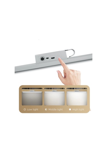 Kumandalı - Zaman - Işık Gücü Ayarlı Metal Askılı - Usb Şarjlı Lamba Fener 20smd Led 5365 Çok Renkli