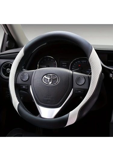 Chuangyinshop For Toyota Uyumlu 803 Black And Red Pu Deri Direksiyon Kılıfı Anti Kaygan Nefes Alabilir Spor Tasarım 803-siyah Ve Kırmızı