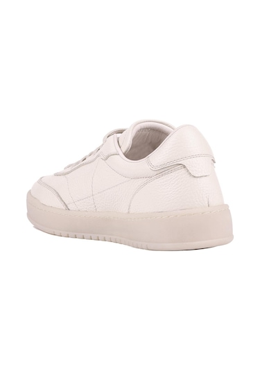 Shoetyle - Bej Hakiki Deri Bağcıklı Erkek Sneaker 666-0328-1254 Bej