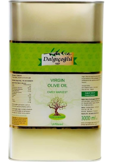 Dalgıçoğlu Erken Hasat Naturel Sızma Zeytinyağı Filtresiz 3 L