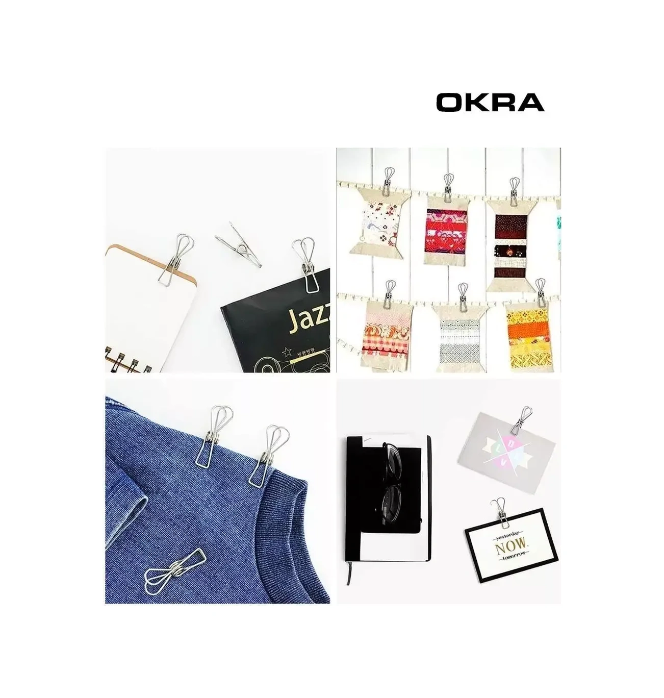 Okra Çamaşır Kurutma Mandalı 25 Adet 232201227 Gümüş