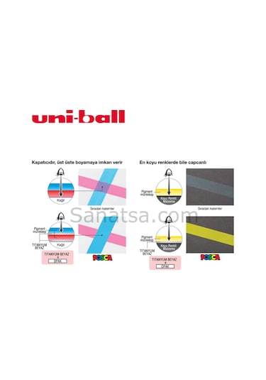 Uni-ball Posca Pc-8k Boyama Kalemi Kesik Uç 8'li Set Floresan Ren