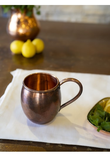 Bakır Kalaysız Tombul Kupa Oksitli Renk