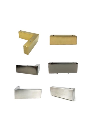 5.5cm Kanepe Ayakları Paslanmaz Çelik Yükseltilmiş Komidin Destek Ayakları, Stil: 7 Şekilli Bacak Fırçalanmış Altın Diğer