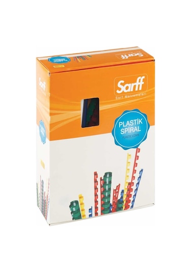 Teknomeda Sarff 16Mm.Beyaz Delux Plastik Spiral 100 Adet