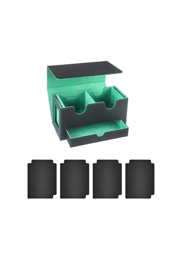 Suntek Kart Güverte Kutusu Oyun Kartı Kılıfı Oyuncak İç-yeşil