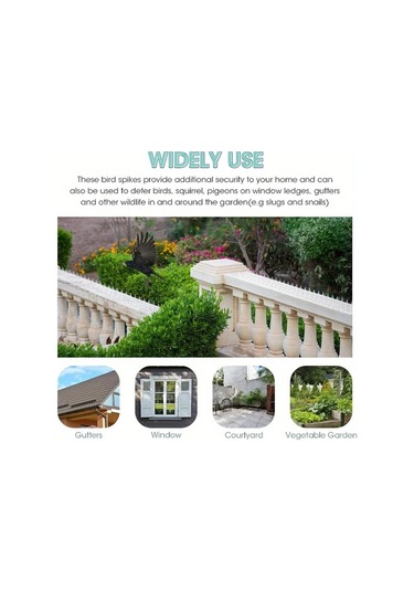 Willowhaven 12 Adet Şeffaf Kuş Dikenli Şerit - Dayanıklı, Yapışkanlı, Bahçe Ve Çatı Koruma