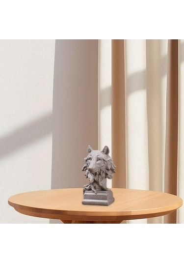 Lijinxu Hayvan Heykel Yenilik Kitaplık Oturma Odası Dolabı Kurt