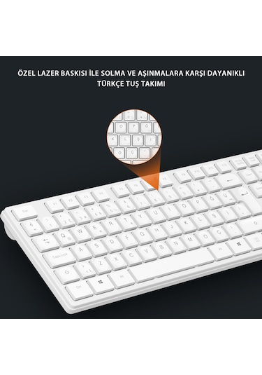 Lecoo KM2001 Kablosuz Türkçe Q Klavye Mouse Set