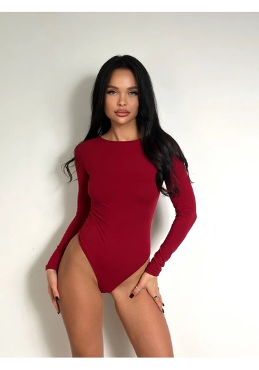 Tentacıon Uzun Kollu Kadın Body 278344746 Bordo
