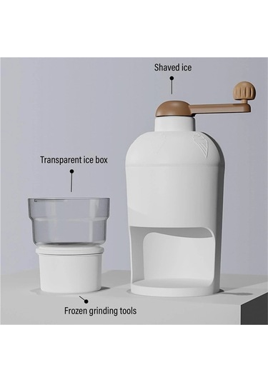 Jialan Manuel Buz Kırıcı Döner Buz Kırıcı Traş Beyaz