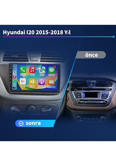 Hyundai I20 2015-2018 Yıl 4gb Ram 32gb Rom Carplay Multimedya Nav