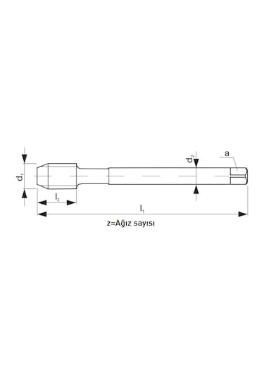 Fett M20 Narex 3690 Dın N-371bps Ox Hsse Düz Kanal Uç Bilemeli Makina Kılavuzu