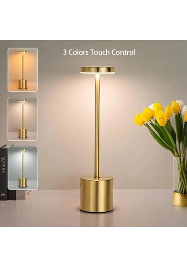 Ulzyvf Tip Şarj Masa Led Lambası Edilebilir Dokunmatik C Beyaz Anahtarı Altın - Jb Altın - Beyaz