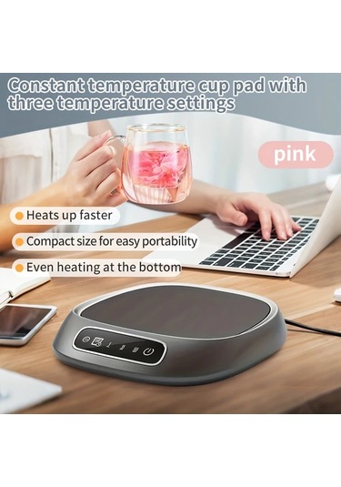 Willowhaven Mommed Akıllı 3 Kademeli Dokunmatik Usb Isıtıcılı Gri Bardak Altlığı