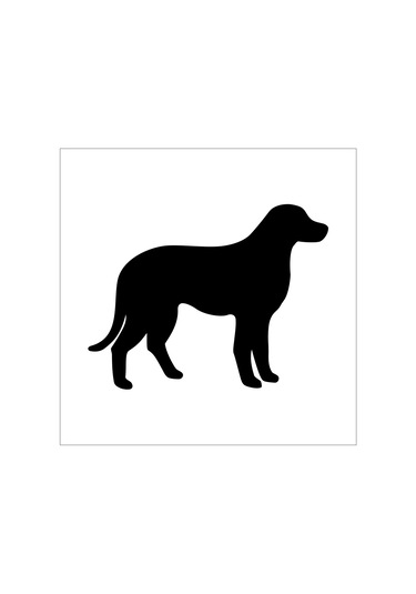 Köpek Folyo Sticker Derstv880 40cm Uzunluk Siyah