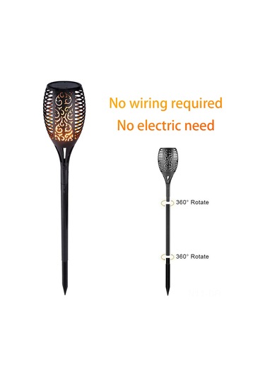 Dofolink Güneş Enerjili Alev Işığı, 51 Led, Ip65 Su Geçirmez, Bahçe Ve Sokak Dekorasyonu, Kolay Kurulum, Dış Mekan Aydınlatması 1 Adet Diğer