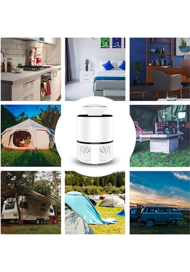 Maiyame Usb Güçlü Fiziksel Sivrisinek Öldürücü, Led Işık İle Çekici, İç Mekan Kullanımı, Beyaz Renk Beyaz