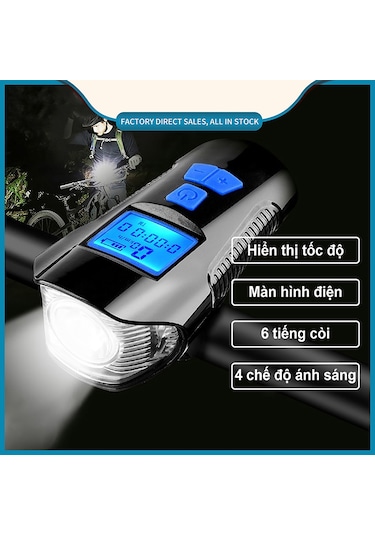 Bisiklet Lcd Hız Göstergesi Su Geçirmez Şarjlı Led Işık Km Ekran Siyah