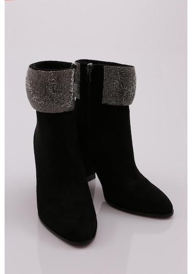 Dgn 9031 Kadin Topuklu Bot 9031-2219-R1680 Siyah