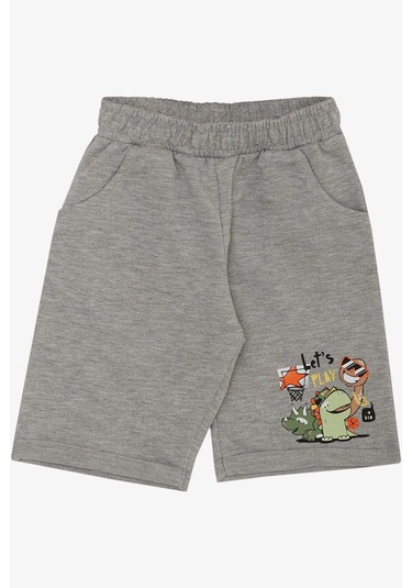 Breeze Erkek Çocuk Şortlu Takım Oyun Zamanı Mutlu Hayvancıklar Baskılı 1-4 Yaş, Sarı-sarı Sarı