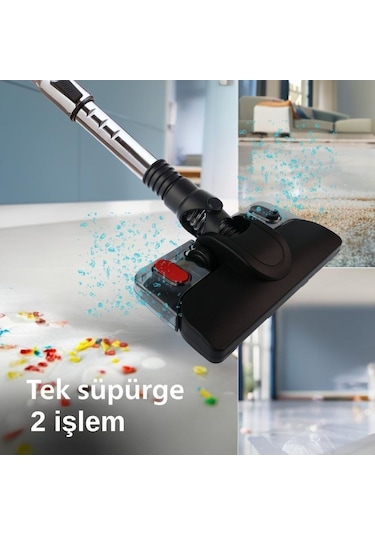 Philips 2000 Serisi Torbasiz Elektrikli Süpürge, Powercyclone 4, Xb2123 İle Uyumlu Islak & Kuru Süpürge Başlığı