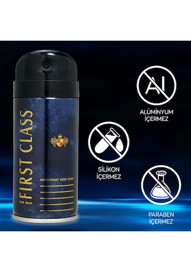 First Class Erkek Sprey Deodorant 6 x 150 ML
